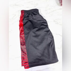 Kids Black and Red Striped Shorts